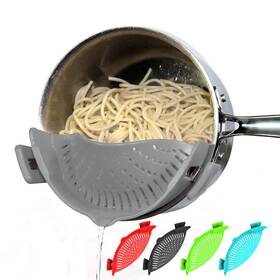 Arlig 759687784726 Clip On Pasta Strainer Silicone Universal Fit For All Pots And Bowls Sn