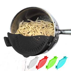 Arlig 759687793339 Clip On Pasta Strainer Silicone Universal Fit For All Pots And Bowls Sn