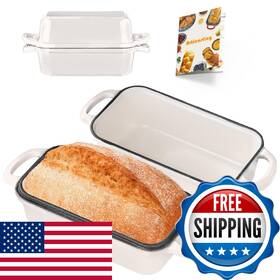B0fq2mjmbw Articasting Cast Iron Bread Loaf Pan With Lid Pans For Baking 9x5 E