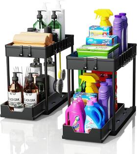Artzon 797422838440 2 Pack Black Under Sink 12.8x14x8.27 Inches New