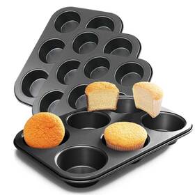 B0fc5ptg3z Asbayson 4-pack Premium Steel Muffin Pan For Baking Cupcakes Brownies