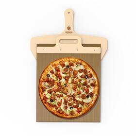 Pp-w01 Ashnaeem Premium Sliding Pizza Peel Non-stick Spatula Paddle With Wooden Handl