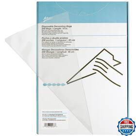 B000bvzliy Ateco Soft Disposable Decorating Bags 18-inch Pack Of 200 Made In Usa