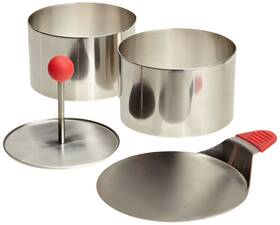 B004m5mwgy Ateco Round Food Molding Set 3.5 Inch Rings And Press Plate 4-piece Stainless Steel
