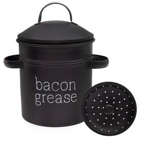 Auldhome Design 651174978772 Farmhouse Bacon Grease Container Black Enamelware Ca Auldhome Design 651174978772 Farmhouse Bacon Grease Container Black Enamelware Ca