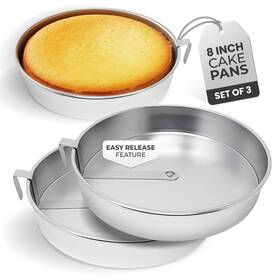 B073g844n4 Aunt Shannons Kitchen 8 Inch Round Cake Pans 3 Pack Silver Pan With A Bu B073g844n4 Aunt Shannons Kitchen 8 Inch Round Cake Pans 3 Pack Silver Pan With A Bu