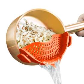 Auoon 712492678468 Clip On Strainer Silicone For All Pots And Pans Pasta Food