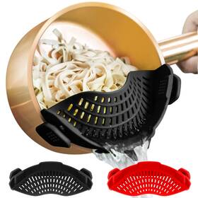 Auoon 725983996996 Clip On Strainer Fits For All Pots Pans Silicone Colander Food Past