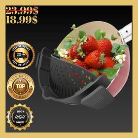 Ps05dv0 Avi Best Deals High Quality Silicone Strainer Clip On Pots And Pans For Food Pasta Free Shipping