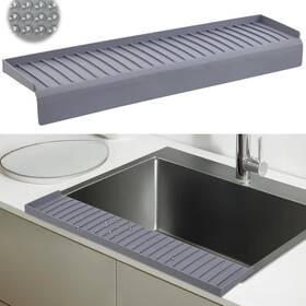 Us-sinkprotect002 Aynirser Sink Edge Protector With Suction Cup 14 Inch 20 24 30 4in X 20in Gray