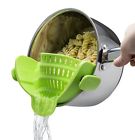 B018w9jii0 Kitchen Gizmo Snap Strain Strainer Clip On Silicone Colander Lime