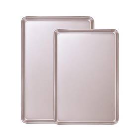 B0d2l1wg54 Bakeley 2-pc Heavy Duty Baking Sheet Set 9x13 Inch Quarter And 10x15 Jelly Roll
