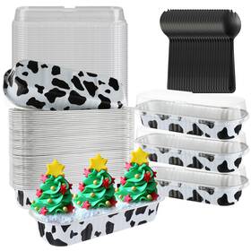 B0dd7fv2b9 Bakingpak 50pcs 6.8oz Aluminum Foil Individual Cake Pans With Lids - Baking Cups