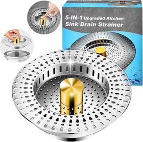 Balavina 744759377159 Kitchen Sink Drain Strainer 18/8 Stainless Steel Stopper