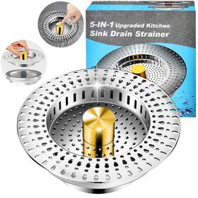 Balavina Blvk01 Kitchen Sink Drain Strainer 18/8 Stainless Steel Stopper