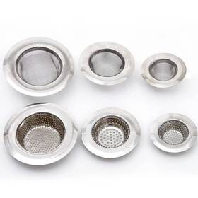 Barabara 060896960203 Kitchen Sink Strainer 6 Pieces Stainless Steel Drain