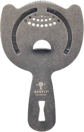 M37026vbk Barfly Heavy-duty Heavy Duty Spring Bar Strainer With 2 Prongs Vintage Black