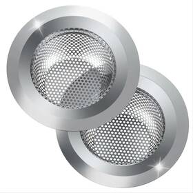 Rk-stocks-0032 Bartans 2 Pack Sink Strainer Sets - Large Wide Rim 4.5 Inch Stainless Steel With