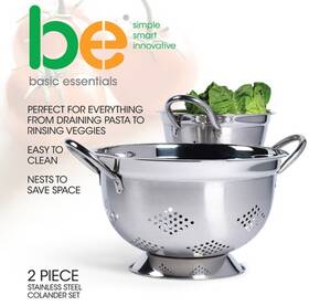 Ttu-q4764-ec Basic Essentials Be Essentals Stainless Steel Colander Set