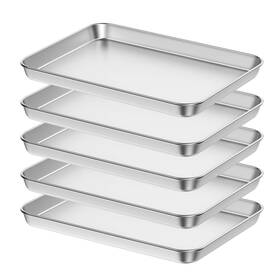 B08nj4yg3s Bastwe 5-piece 18 Inch Stainless Steel Baking Sheet Set - Commercial Grade Tray