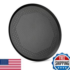 B07zh6dq94 Beasea Pizza Pan 16 Inch Perforated Tray With Holes For Oven Black Heavy