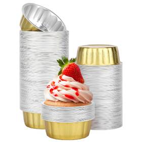 B0d5yh1t2n Beasea 200pk 8oz Disposable Aluminum Foil Ramekins Baking Cups 3.9 Inch