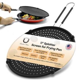 Hu-xi-75 Beckon Ware Splatter Screen For Frying Pan Usa Brand 11-inch Black 11 Inch