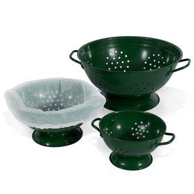 Befare 746095805358 Metal Colander Set Of 3 Strainer Basket With Handles Perfect For Spaghetti