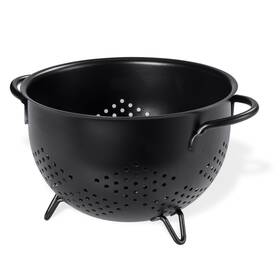 Befare 787942219713 Metal Colander 5 Quart Powder Coated Self-draining Strainer With Baseki