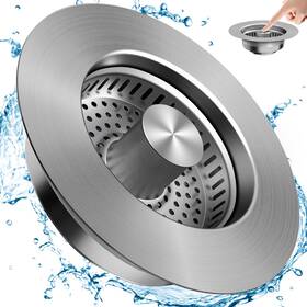 Pt-0033 Beilaeea Kitchen Sink Drain Strainer 3 In 1 Stopper And Filter Anti-clogging Si