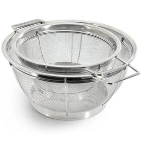 Ble-h8f4nd5e Beille 2pc Fine Mesh Stainless Steel Colander Set Pasta Strainer Rice Washer