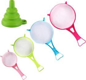 Benbo 744110584202 4pcs Plastic Mesh Strainer Colander Set Food Soy Milk Flour Sieve Benbo 744110584202 4pcs Plastic Mesh Strainer Colander Set Food Soy Milk Flour Sieve