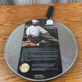 Bergkoch 728293063334 Splatter Screen For Frying Pan - 13 Inch Stainless Steel Grease Splatte