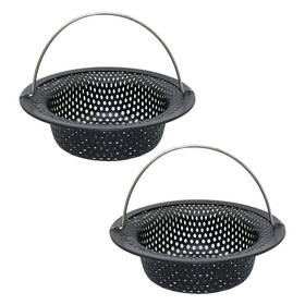 Sdb-0207 Beryler 2 Pcs Black Kitchen Sink Drain Strainer With Handle For Most Drains Stainles