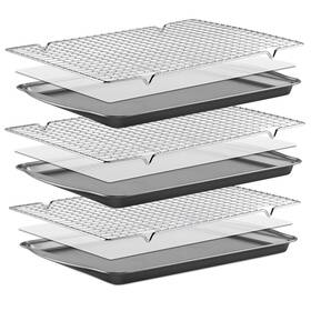 B0flqdjkhq Bewos Baking Sheet Pans With Racks Set - Including 17.6 12 1.26 Inch Carbon