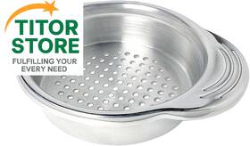 700410 Bilkeru 1 Pcs 4.5 Inch Stainless Steel Tuna Can Strainer Food Tin Silver