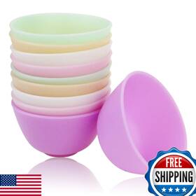 B08lz4zyfd Billioteam 10-color Silicone Mixing Bowls Prep Serve Condiment - Durable Eas