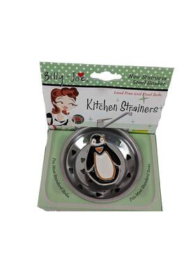 7802 Billy Joe Homewares Enamel Kitchen Strainer Penguin