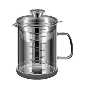 B3040 Binaryabc Yogurt Strainer Nut Milk Juice Food Glass Teapot With Mesh