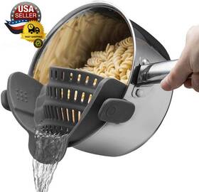 554ww Bingox Silicone Clip-on Strainer For All Pots And Pans Food Meat