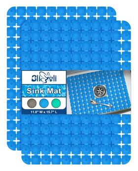 Hydp0302 Bligli Sink Mat For Stainless Steel/ceramic Sinks 2 Pack 15.8x11.8 Inches Pvc