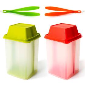 Bloxberry 719326923031 Pickle Jar With Strainer Insert - Set Of 2 Plastic Leak Proof Food Saver Co
