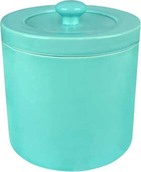 Blue Donuts 313103824832 Ceramic Bacon Grease Container With Strainer - Farmhouse Can