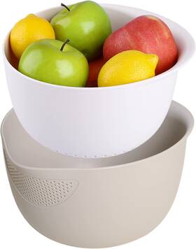 Blue Ginkgo 726084867321 Rice Strainer And Kitchen Colander Set - Strain Quinoa Sma