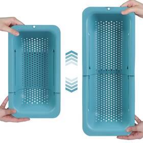 Blue Ginkgo 809732470004 Over The Sink Colander Strainer Basket - Wash Vegetables And Fruits Drain Cooke Blue Ginkgo 809732470004 Over The Sink Colander Strainer Basket - Wash Vegetables And Fruits Drain Cooke