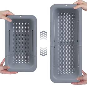 Blue Ginkgo 809732470035 Over The Sink Colander Strainer Basket - Wash Vegetables And Fruits Drain Co