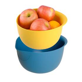 Blue Ginkgo 809732470196 4 Quart Rice Strainer And Colander Set Wash Drain For Grains Vegetables Teal
