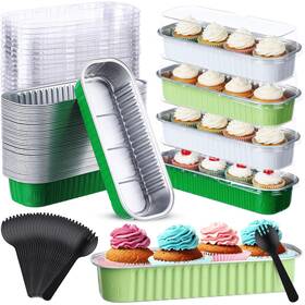 B0fx9tgvvt Blushtier 540 Pcs Sage Green Mini Loaf Pans With Lids And Spoons 6.8 Oz Rectangu