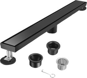 Yx-34bk Bmvlffs 34 Inch Linear Shower Drain Tile Insert Matte Black 304 Stainless