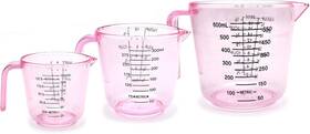 M-2816-2 Boeyaa Plastic Measuring Cup Set Kitchen Cooking And Baking 12.7cm 10cm 8cm Pink M-2816-2 Boeyaa Plastic Measuring Cup Set Kitchen Cooking And Baking 12.7cm 10cm 8cm Pink